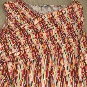 Chaus Red Pleated Sleeveless Tank Dress